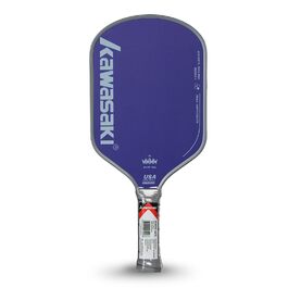 Рікетбол ракетка Kawasaki T700 з карбоновою поверхнею 14 мм, серцем з PP Honeycomb (CFS), схвалена USAPA, для змагань, з чохлом та обмотувальними стрічками (серія King 6) (фіолетова)