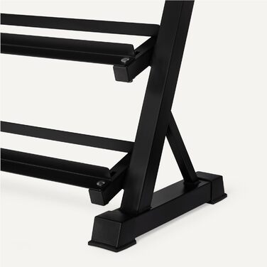 Стійка для гантелей Amazon Basics, 3-ярусна, регульована, чорна