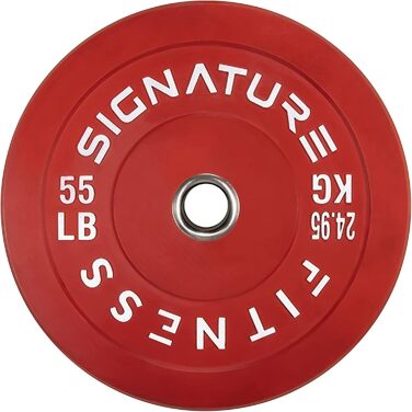 Олімпійський диск Signature Fitness 25 кг, сталева втулка, 5,1 см, кольоровий