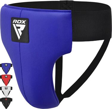Захист паху RDX для чоловіків, для боксу, MMA, кікбоксингу, тайського боксу, з Maya Hide шкіри, сертифікований SATRA, синій, розмір L