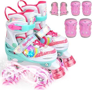 Роликові ковзани Sportneer для дітей з підсвіткою та захистом, розмір M (EU 33-36)