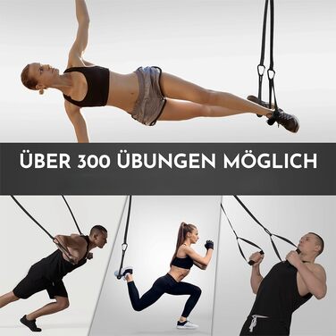 NEOLYMP Шлінгувальний тренажер з кріпленням до дверей - регульований тренажер для дому, на вулицю та в подорожі - набір еластичних стрічок для функціональних тренувань всього тіла