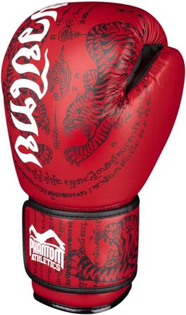 Боксерські рукавички Phantom Athletics для чоловіків, жінок та дітей - Муай Тай, ММА, Кікбоксинг. 10-16oz. Білі та червоні кольори.