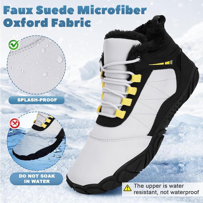 Зимові шкарпетки-взуття Ruyi для жінок та чоловіків: теплі, водонепроникні, для трейлу, зручні зимові черевики з широкою передньою частиною (C001 Gray, 39 EU)