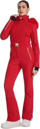 HOTIAN Комплект для сноубордингу та лижного спорту (комбінезон), водонепроникний, вітронепроникний, червоний, M