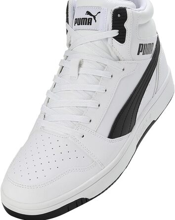 Кросівки Puma Unisex Rebound V6 білі з чорним (Puma White/Black), розмір 45 EU
