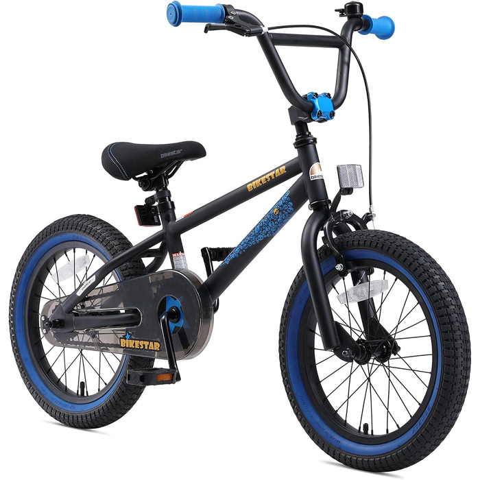 Дитячий велосипед BIKESTAR для хлопчиків і дівчаток від 3 до 6 років, 12/16/20 дюймів, BMX фрістайл, тестування без ризику