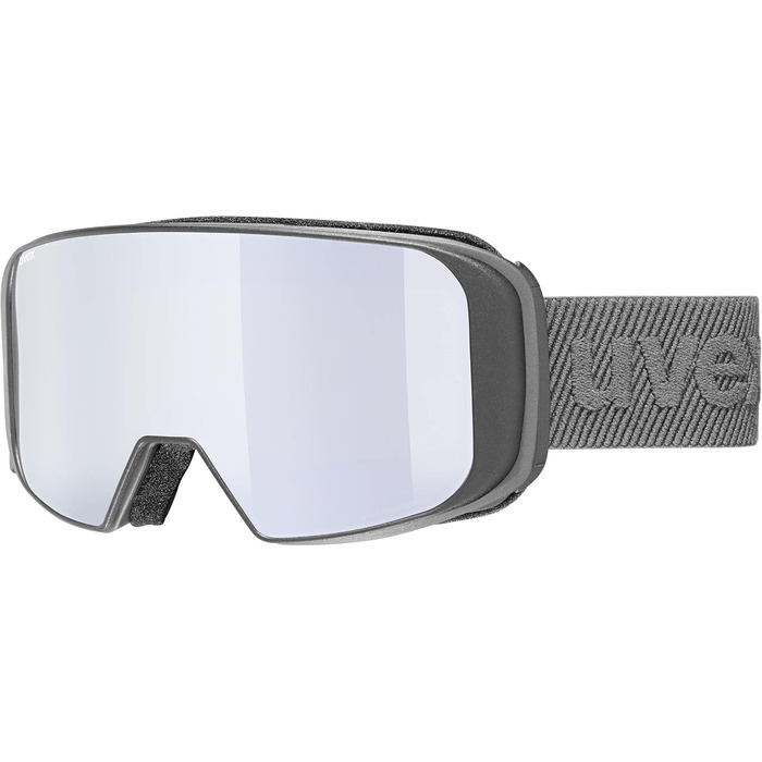Гірськолижна маска Uvex Saga To Unisex, сірий, сріблясте дзеркальне скло, універсальний розмір