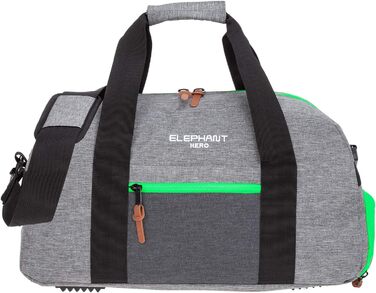 Спортивна сумка Elephant Hero Signature з відділенням для взуття, для хлопців, дівчат, жінок і чоловіків, сіро-зелена