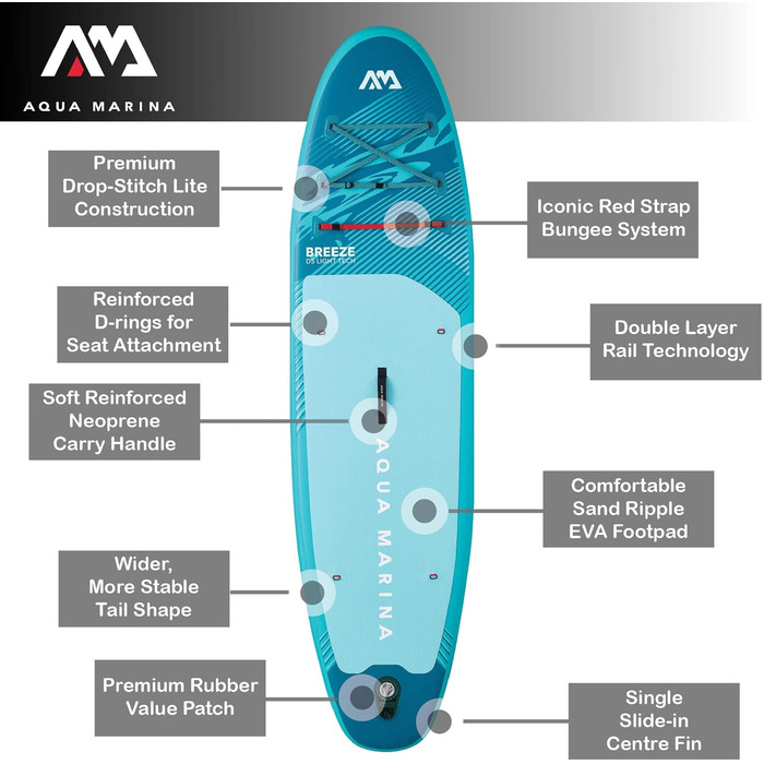 SUP-дошка Aqua Marina Rundum надувна, комплект (зелений) для початківців