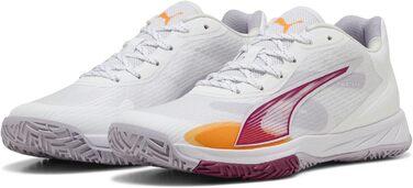 Жіноче взуття для залу PUMA Accelerate Turbo W+ 4 – зальний турнірний черевик (42.5 EU, білий, фіолетовий, лайм, рудий)