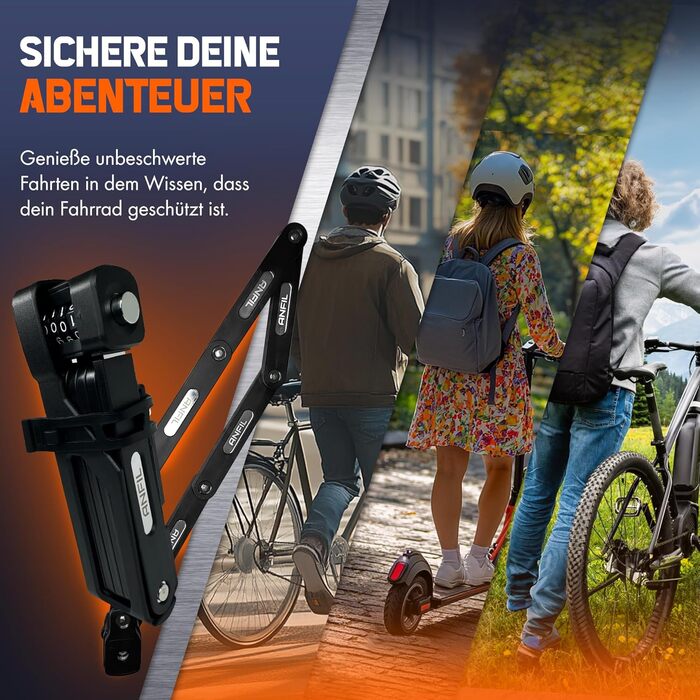 Складане велозамк з кодовим замком - надійний захист вашого велосипеда. Міцний замок з вуглецевої сталі, висока безпека та зручна підставка. Оригінальна модель.