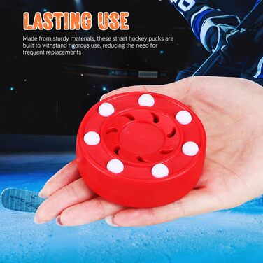 Набір хокейних шайб BESPORTBLE 6 шт. - шайби для вуличного хокею з ABS пластику, для гри в приміщенні та на вулиці, тренування інлайнового хокею - кольорові та неслизькі, для дітей та дорослих