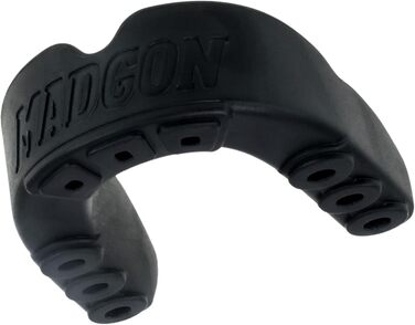 Захисний капу для бойових видів спорту MADGON Guardian - чорний/зелений (чорний/червоний) | Капа для MMA, боксу, кікбоксингу, дихання