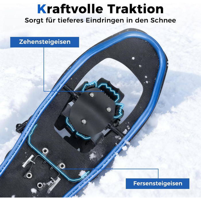 Шнеки туристичні COSTWAY з підйомником, 35-45 EUR, до 68/90 кг, комплект з трекінгових палиць та сумки, для чоловіків, жінок та підлітків, блакитні