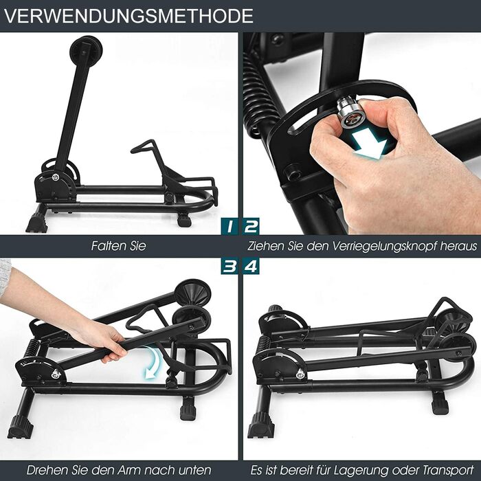 Підставка для велосипедів CXWXC для гаража, дому або магазину: складана, для гірських та шосейних велосипедів. Не підходить для електровелосипедів