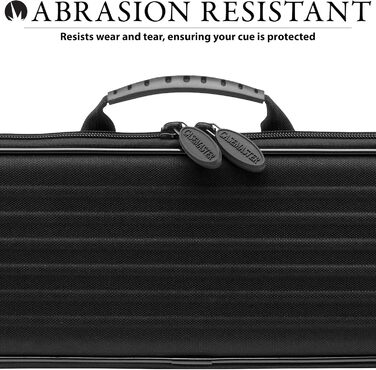 Чохол для більярдного кия Casemaster Parallax з поліестеру 600D Oxford, м'яка підкладка, для 2-дільного кия (чорний)