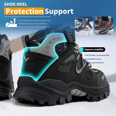 Дитячі зимові черевики Elaphurus: теплі, зручні для ходьби та трекінгу (40 EU, камуфляж чорний)