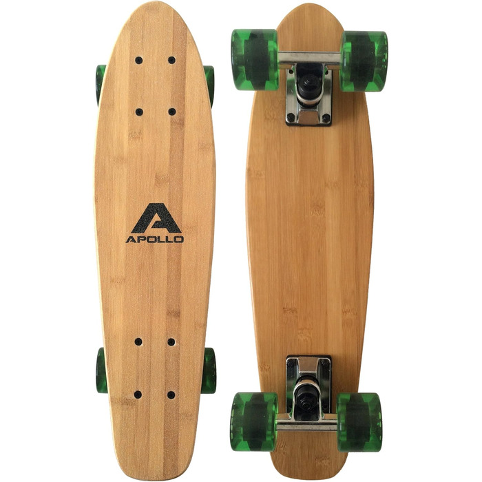 Скейтборд Apollo Fancy Vintage Mini Cruiser 22.5 дюйма, дерев'яна дека, для дітей від 8 років, з/без LED-коліс