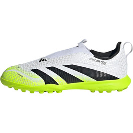 Дитячі футбольні бутси adidas Predator League без шнурівків для газону, розмір 35.5 EU, кольори: білий, чорний, лимонний