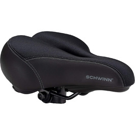 Велосипедне сідло Schwinn Comfort, універсальне, гелеве, для чоловіків і жінок, стандартне кріплення, для міського велосипеда