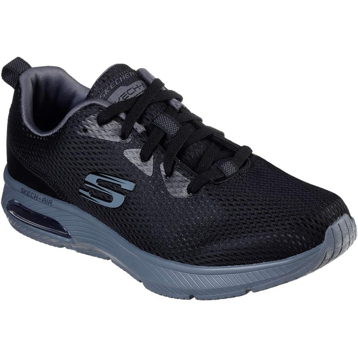 Чоловічі кросівки Skechers Dyna-air-pelland класичні спортивні взуття, розмір 44 EU, колір Black Mesh Charcoal Trim