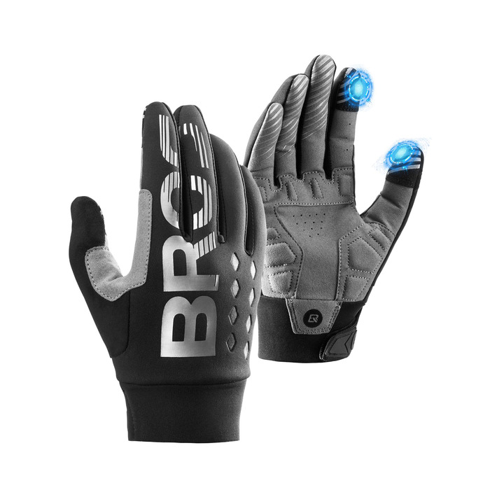 Велосипедні рукавички ROCKBROS зимові для жінок та чоловіків, Thinsulate, сенсорний екран, для MTB, катання, альпінізму та активного відпочинку, розмір M