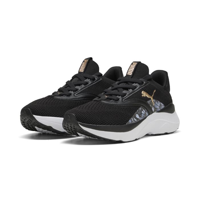 Жіночі бігові кросівки PUMA Softride Mayve Bloom WNS, чорні з рожевим золотом, розмір 38.5 EU