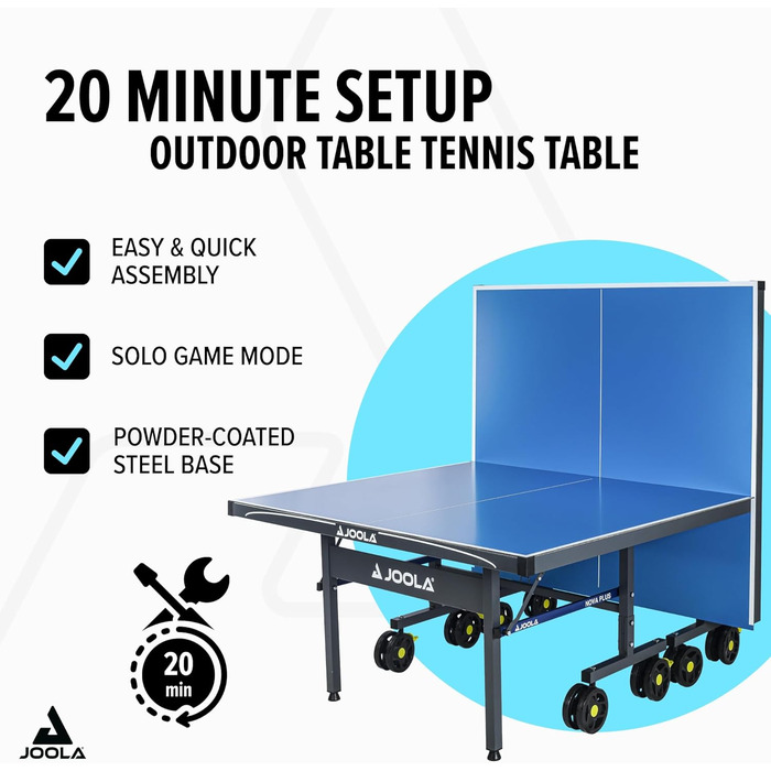 Стол для настільного тенісу JOOLA Nova Pro Plus – Outdoor, складний, з сіткою та регулюванням висоти