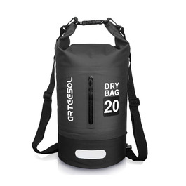 Водонепроникний мішок Dry Bag 10L: міцний packsack для плавання, каякінгу та водних видів спорту. Чорний