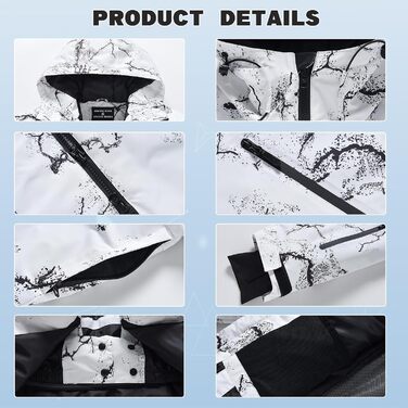 Сніговий костюм чоловічий HOUZONIY (XL, 009WT+Чорний) - комплект 2 шт.