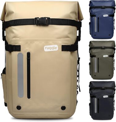 Водонепроникний рюкзак Ruqqle 30 л, багатофункціональний, RollTop, для пляжу, подорожей, риболовлі, мотоцикла, кемпінгу, каякінгу, кану
