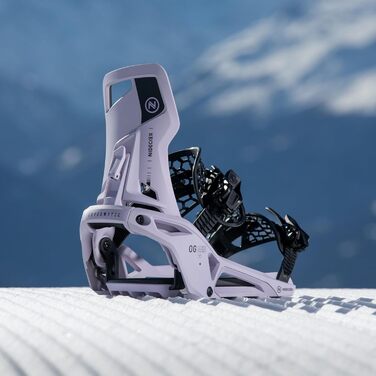 Сноуборд Nidecker Supermatic – автоматичні кріплення, універсальні, білі. Комфортні та надійні, як класичні дворемінні кріплення (розмір L, Heather)