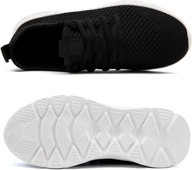 Чоловічі кросівки для бігу та занять спортом Damyuan: легкі, дихаючі, для бігу, тренувань, прогулянок та повсякденного носіння (40 EU, чорно-білі)