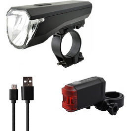 LED-велофара Nean з акумулятором, комплект освітлення StVZO, 50 LUX, 8 Candela