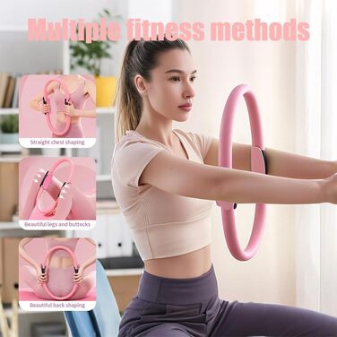 Набір для пілатесу: кільце Magic Circle, еластичні стрічки, м'яч, шкарпетки, тренажер для пресу та гнучкості, чорний