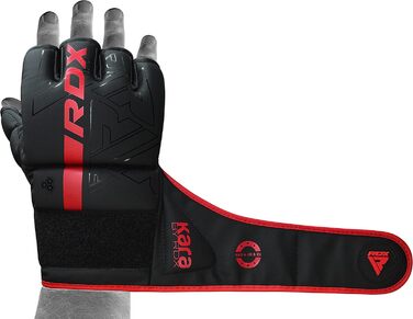 RDX Профі рукавички MMA для тренувань, штучна шкіра Kara Maya, спаринг, греплінг, кікбоксинг, чорні, Муай Тай, бокс, для боксерської груші, чоловічі