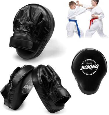 Боксерські рукавички-накладки Valleycomfy Pratzen для чоловіків. Захист рук для боксу, кікбоксингу, муай-тай, карате, тхеквондо. Білий (Чорний).