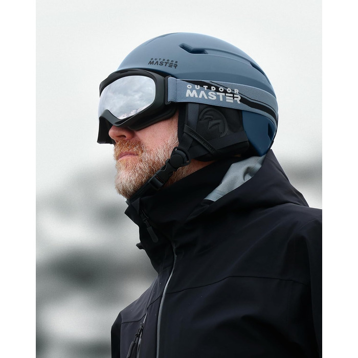 OutdoorMaster лижний шолом з маскою для дорослих, чоловіків, жінок та підлітків, 12 вентиляційних отворів, для сноуборду та лиж