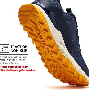 Чоловічі кросівки для трейлраннінгу HOBIBEAR | Трекінг, хайкінг | Широкий носок, не слизькі | Синій (40 EU)