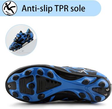 Дитячі футбольні бутси для хлопчиків та дівчаток, Outdoor, Kunstrasen, Spikes, 28-37EU (29 EU, Blue)