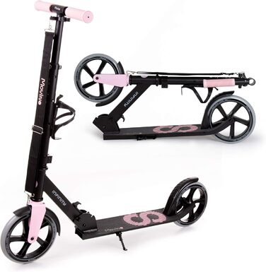 Самокат MOVINO Infinity Roller для міста, складаний, регульований, з тримачем для пляшки, для дітей та дорослих, алюмінієва дека