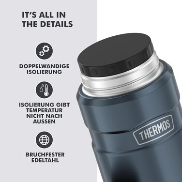 Термос STAINLESS KING із нержавіючої сталі, 0.71 л, для гарячих напоїв, темно-синій (Midnight Blue)