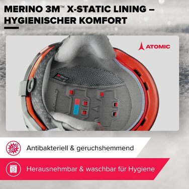 Шолом Atomic Revent Lite для гірськолижного спорту та сноубордингу, чорний, 59-63