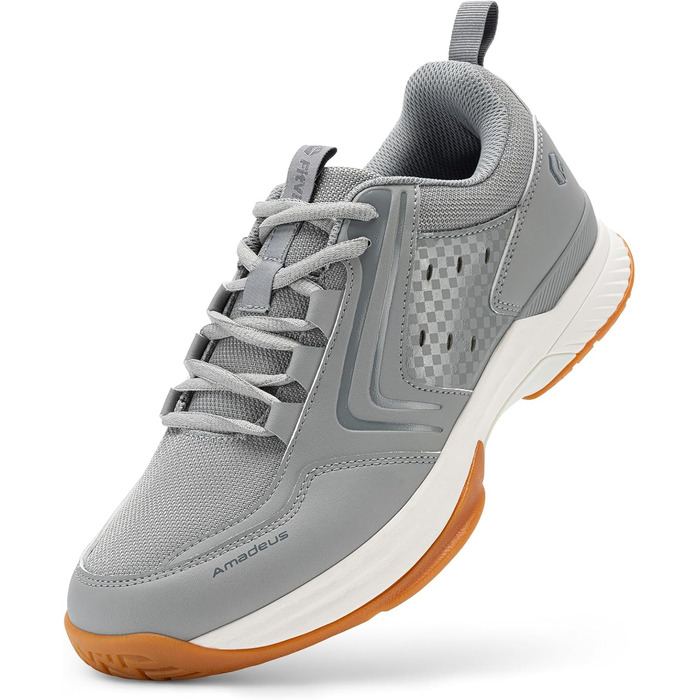 Тенісні кросівки FitVille для чоловіків, широка колодка, спортивні, дихаючі, бадмінтон, фітнес, зручні, снікерси, розмір 40-49, темно-синій, білий (сріблясто-сірий)