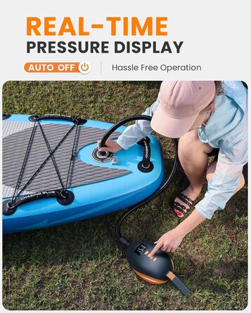 Електричний надувний насос OutdoorMaster Dolphin 20PSI для SUP, човнів та водного спорту (оранжевий)