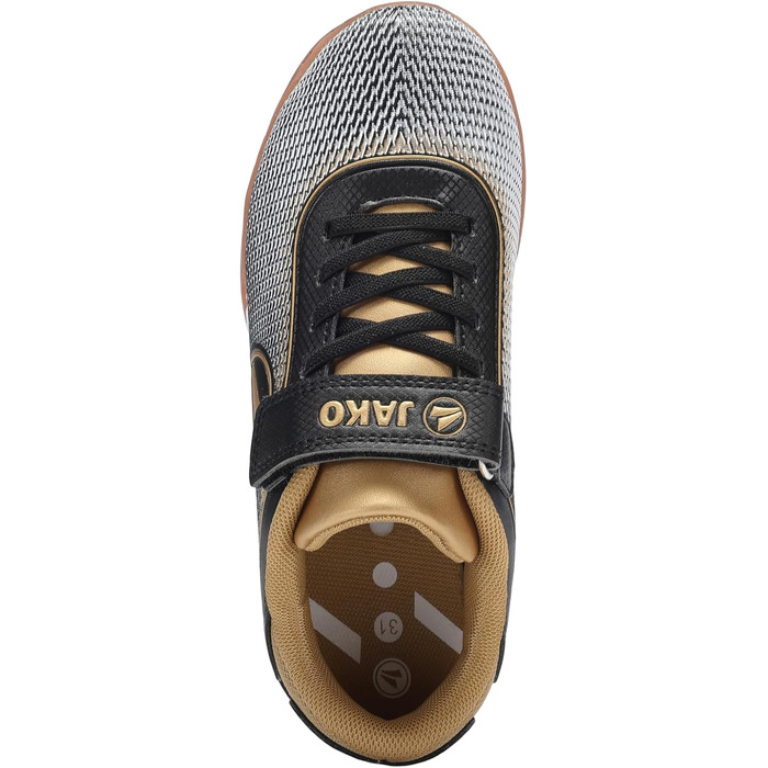 Детские кроссовки для зала JAKO J-SI Course (32 EU, черный/золотой)