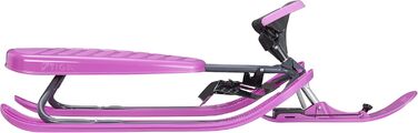 Санки STIGA Snowracer Curve для дітей від 7 років, сірі/рожеві, керовані, для швидкісного катання
