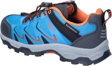 Дитячі водонепроникні черевики CMP Byne Low WP для прогулянок, антрацит, кислотно-зелений (30 EU, синій Reef)