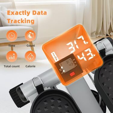 Міні степер Niceday для дому 2-в-1 з тросами - тихий тренажер до 100 кг для тренування ніг, рук та сідниць, регульований опір, компактний фітнес-тренажер